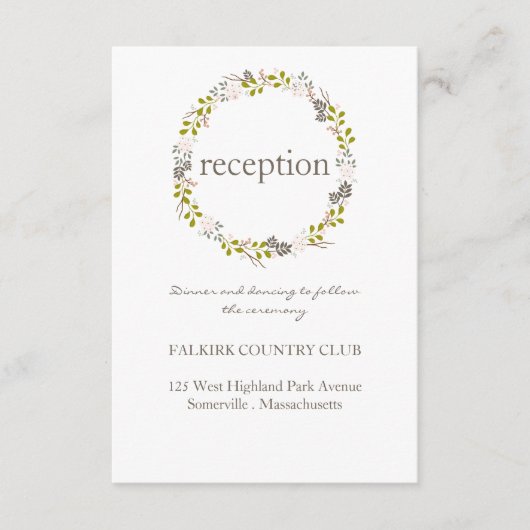 D'accompagnement Carte de réception de mariage boisé (Devant)