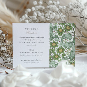 D'accompagnement Carte de réception de mariage botanique vintage