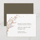 D'accompagnement Carte de réception de mariage Branches Fleuries - (Devant / Derrière)