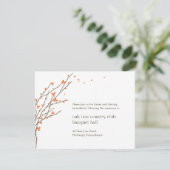 D'accompagnement Carte de réception de mariage Branches Fleuries - (Debout devant)