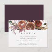 D'accompagnement Carte de réception de mariage Butterum & Plum (Devant / Derrière)