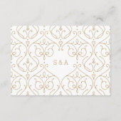 D'accompagnement Carte de réception de mariage classique moderne él (Dos)