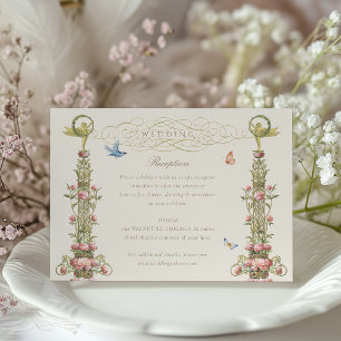 D'accompagnement Carte de réception de mariage de jardin enchantée