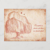 D'accompagnement Carte de réception de mariage de l'arbre de saule  (Dos)
