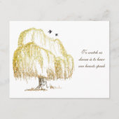 D'accompagnement Carte de réception de mariage de l'arbre de saule (Dos)