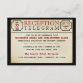 D'accompagnement Carte de réception de mariage de style Telegram vi (Devant)