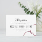 D'accompagnement Carte de réception de mariage de vignoble avec tac (Debout devant)