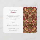 D'accompagnement Carte de réception de mariage du voleur de fraises (Devant)