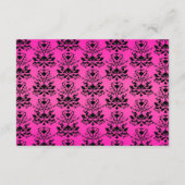 D'accompagnement Carte de réception de mariage en damassé vert rose (Dos)