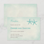 D'accompagnement Carte de réception de mariage étoile de mer aquare (Devant / Derrière)
