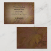 D'accompagnement Carte de réception de mariage Feuille en érable co (Devant / Derrière)