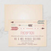 D'accompagnement Carte de réception de mariage flèches tribales vin (Devant / Derrière)