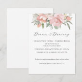 D'accompagnement Carte de réception de mariage Floral Beach (Devant / Derrière)