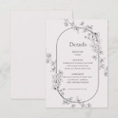 D'accompagnement Carte De Réception De Mariage Floral Moderne (Devant / Derrière)