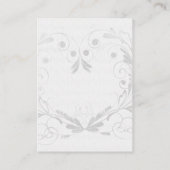 D'accompagnement Carte de réception de mariage floral noir et blanc (Dos)