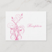 D'accompagnement Carte de réception de mariage floral rose et blanc (Dos)
