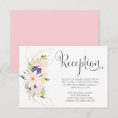 D'accompagnement Carte de réception de mariage florale de printemps (Devant / Derrière)