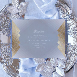 D'accompagnement Carte de réception de mariage Gray Gray Géométriqu