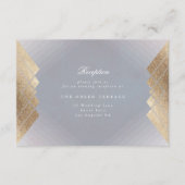 D'accompagnement Carte de réception de mariage Gray Gray Géométriqu (Devant)