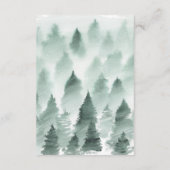 D'accompagnement Carte de réception de mariage Green et Gold Mounta (Dos)