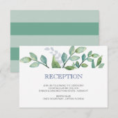 D'accompagnement Carte de réception de mariage GREENERY (Devant / Derrière)