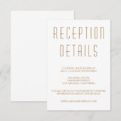 D'accompagnement Carte de réception de mariage Huxley Moderne (Devant / Derrière)