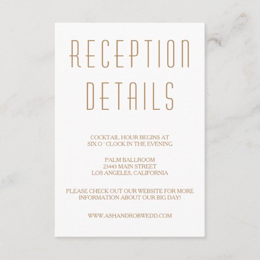 D'accompagnement Carte de réception de mariage Huxley Moderne (Devant)