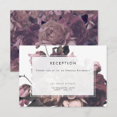 D'accompagnement Carte de réception de mariage Imaginaire violet (Devant / Derrière)