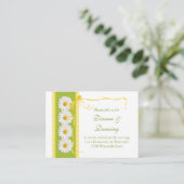 D'accompagnement Carte de réception de mariage jaune vert (Debout devant)