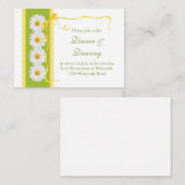D'accompagnement Carte de réception de mariage jaune vert (Devant / Derrière)