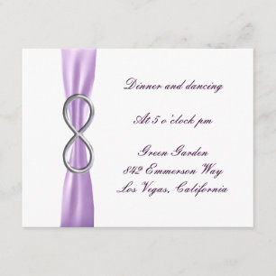 D'accompagnement Carte de réception de mariage Lavender Infinity