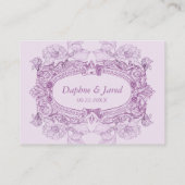 D'accompagnement Carte de réception de mariage Lilac Frame Antique (Dos)
