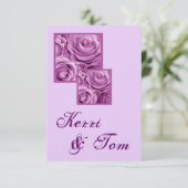 D'accompagnement Carte de réception de mariage LILAC VIOLET (Debout devant)
