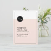 D'accompagnement Carte de réception de mariage moderne modifiable e (Debout devant)