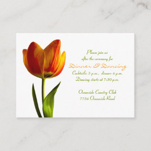 D'accompagnement Carte de réception de mariage Orange Tulip
