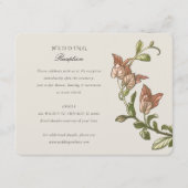 D'accompagnement Carte de réception de mariage pour perroquets d'él (Devant)