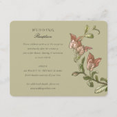 D'accompagnement Carte de réception de mariage pour perroquets d'él (Devant)