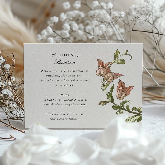 D'accompagnement Carte de réception de mariage pour perroquets d'él