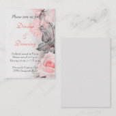 D'accompagnement Carte de réception de mariage Primrose Roses vinta (Devant / Derrière)