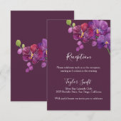 D'accompagnement Carte de réception de mariage prune lunatique (Devant / Derrière)