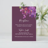 D'accompagnement Carte de réception de mariage prune lunatique (Debout devant)