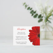 D'accompagnement Carte de réception de mariage Red Gerber Daisy (Debout devant)