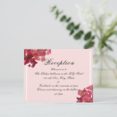 D'accompagnement Carte de réception de mariage romantique Petal ros (Debout devant)