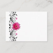 D'accompagnement Carte de réception de mariage rose Gerbera Daisy (Dos)