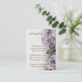 D'accompagnement Carte de réception de mariage Rose Sterling Silver (Debout devant)