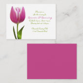 D'accompagnement Carte de réception de mariage rose Tulip (Devant / Derrière)