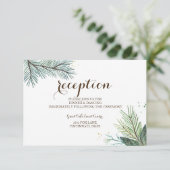 D'accompagnement Carte de réception de mariage rustique Couronne d' (Debout devant)
