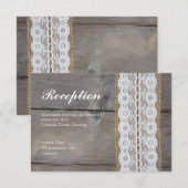 D'accompagnement Carte de réception de mariage rustique - garniture (Devant / Derrière)