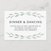D'accompagnement Carte de réception de mariage Sage Greenery, Botan (Devant)