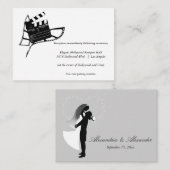 D'accompagnement Carte de réception de mariage Silhouette à thème c (Devant / Derrière)